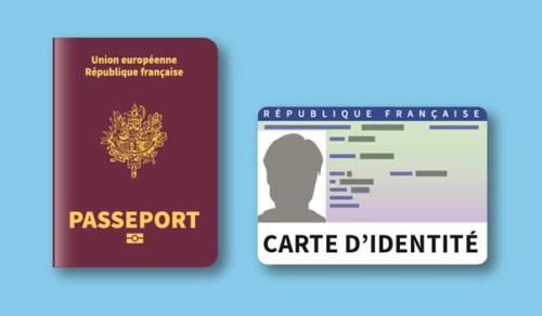 photo d'un passeport et d'une carte nationale d'identité
